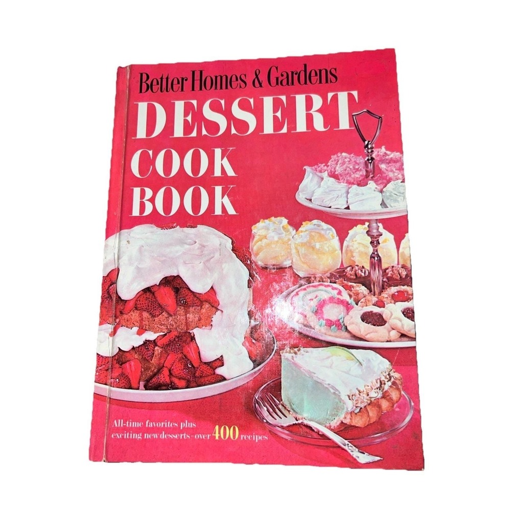 Vtg Better Homes Gardens Dessert‎ Cookbook 1960 Retro Cooking!!